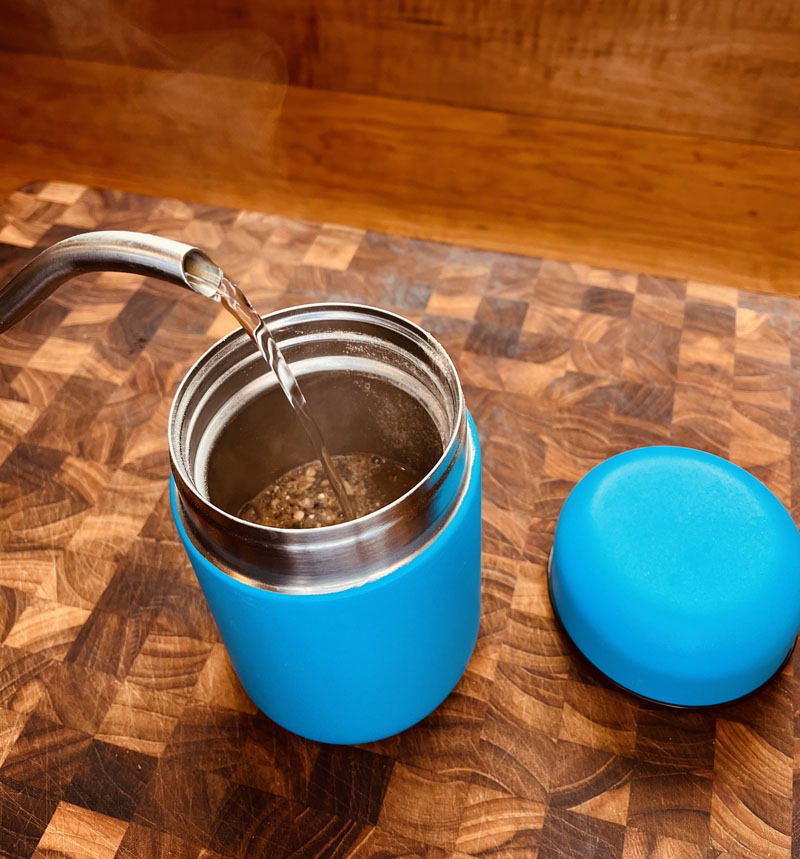 add water to the thermos